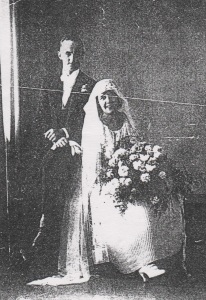 Edward Stanaway and Doris Hunt on their wedding day - Patricia Stanaway Family Collection